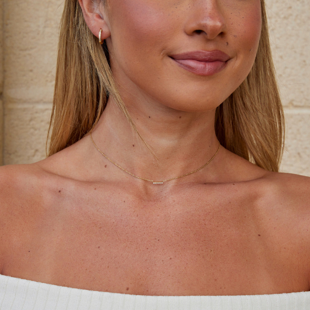 Missy Crystal Bar Pendant Necklace - Beautiful Earth Boutique