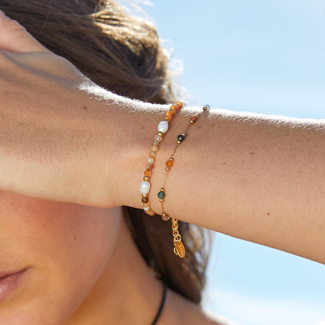Perlenarmband mit Achat
