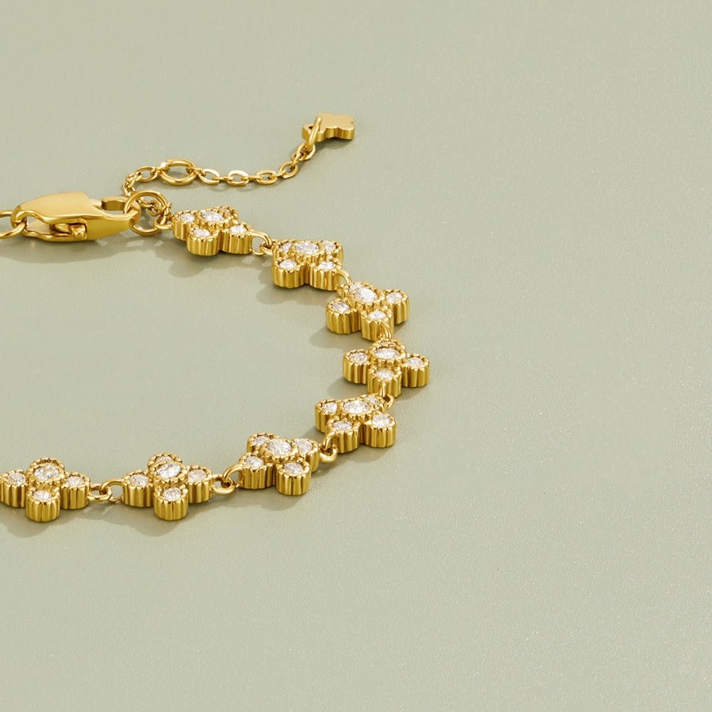 Crystal Blossom Clustered Bracelet - Beautiful Earth Boutique