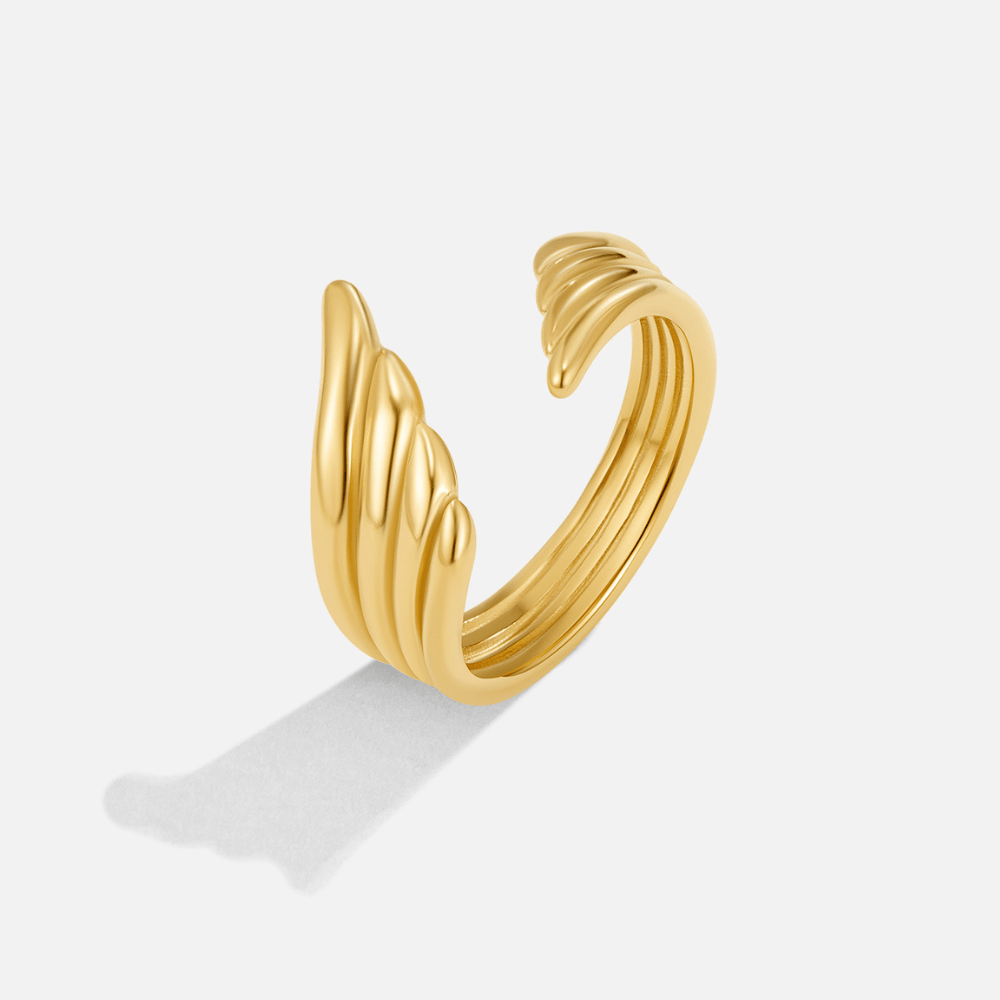 Golden Angel Wing Wrap Ring - Beautiful Earth Boutique