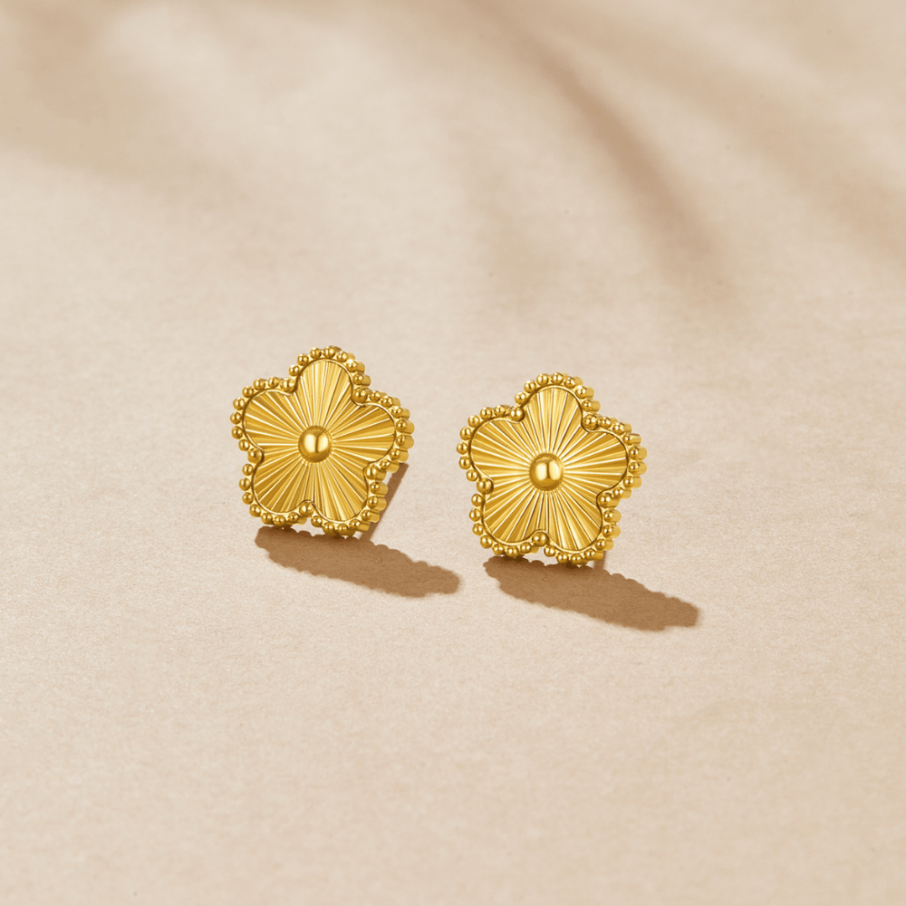 Golden Clover Earrings - Beautiful Earth Boutique