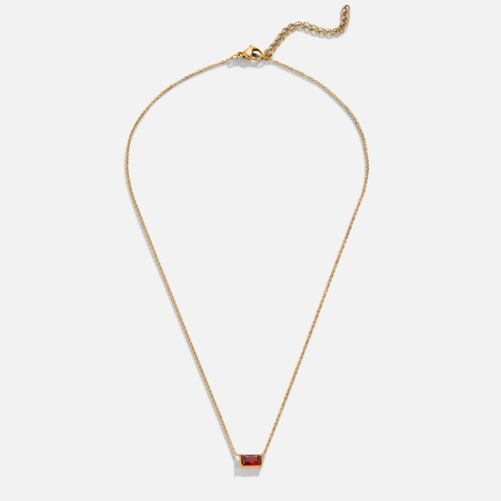 Ruby Baguette Necklace - Beautiful Earth Boutique