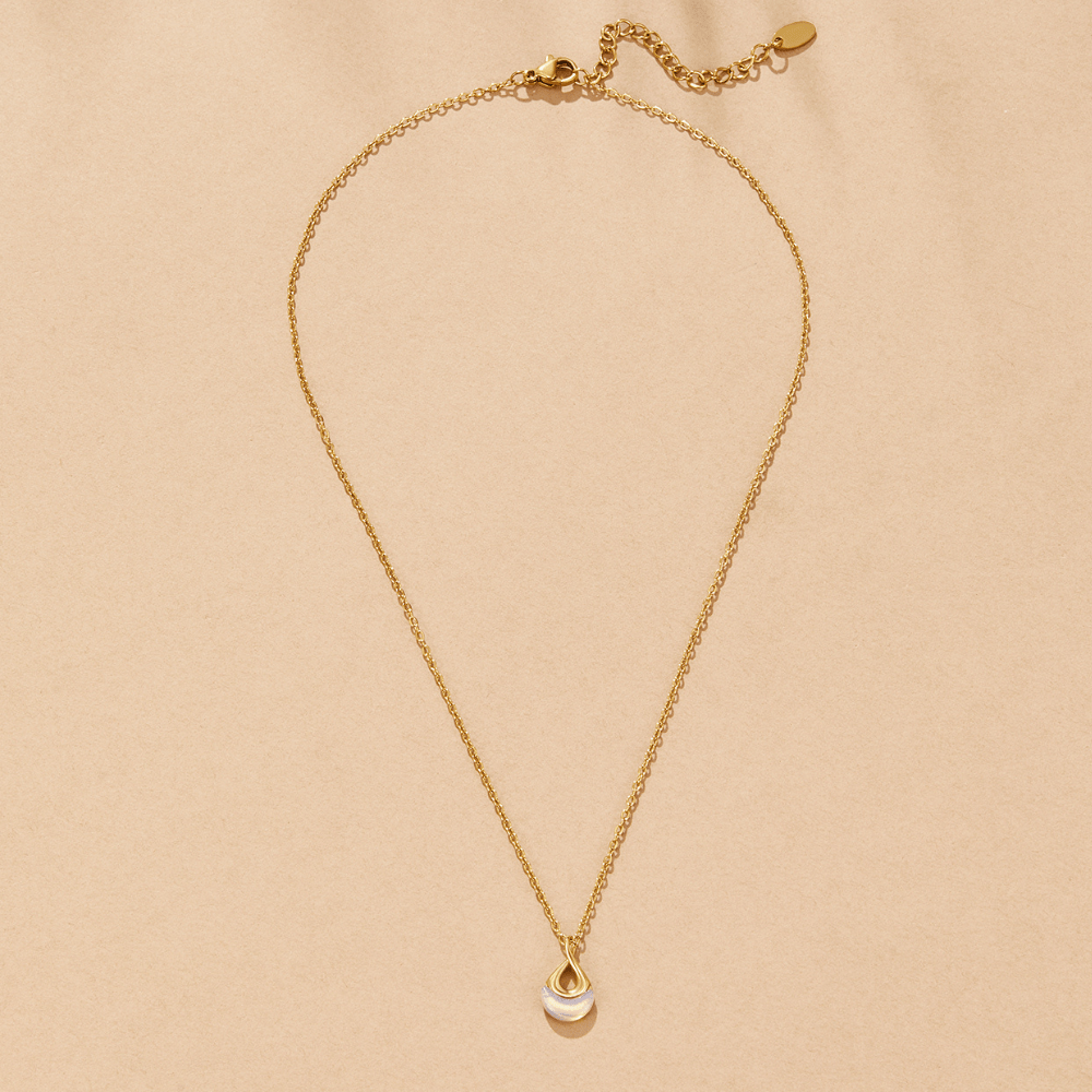 Tiffany White Stone Pendant Necklace - Beautiful Earth Boutique