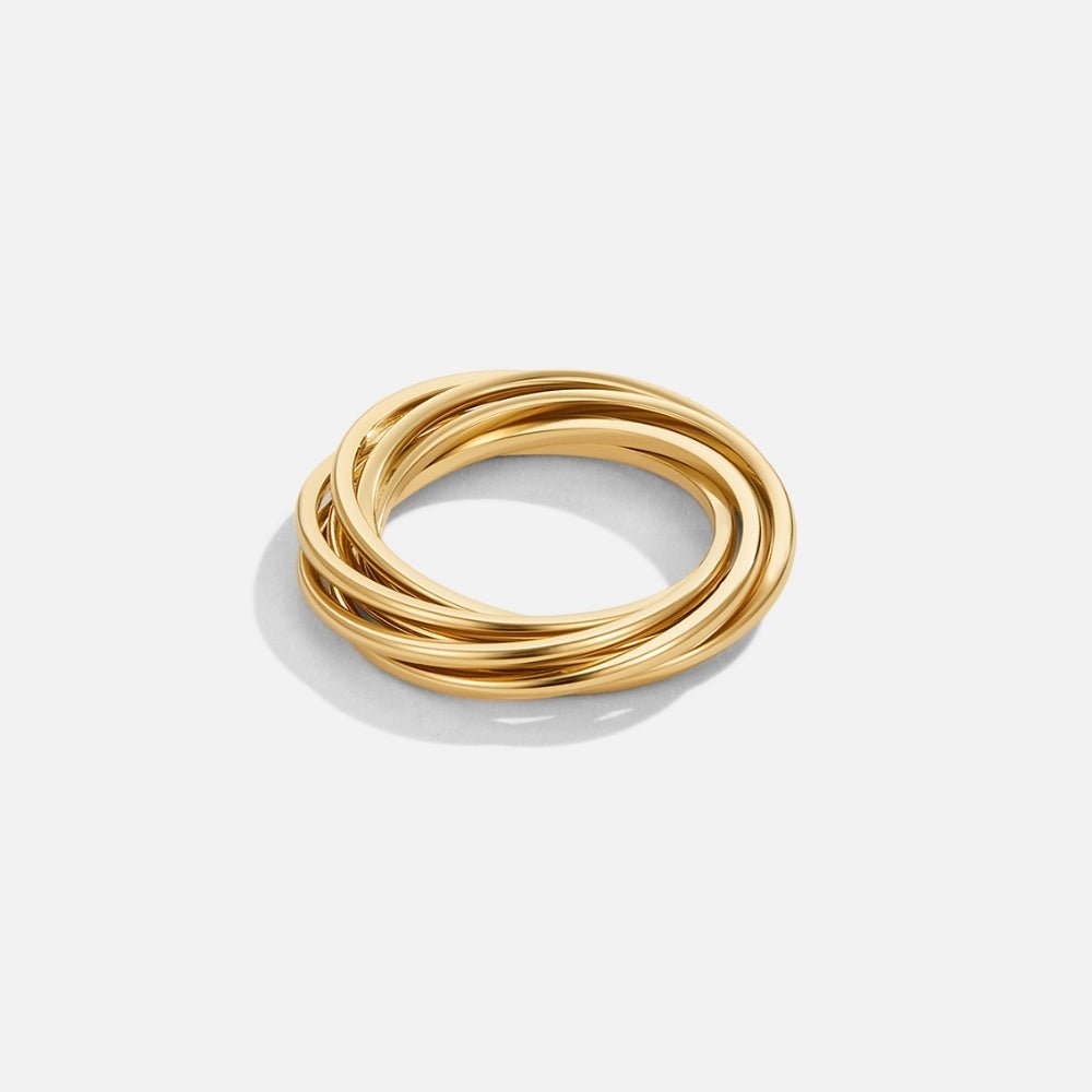 Twisted Mia Gold Ring - Beautiful Earth Boutique