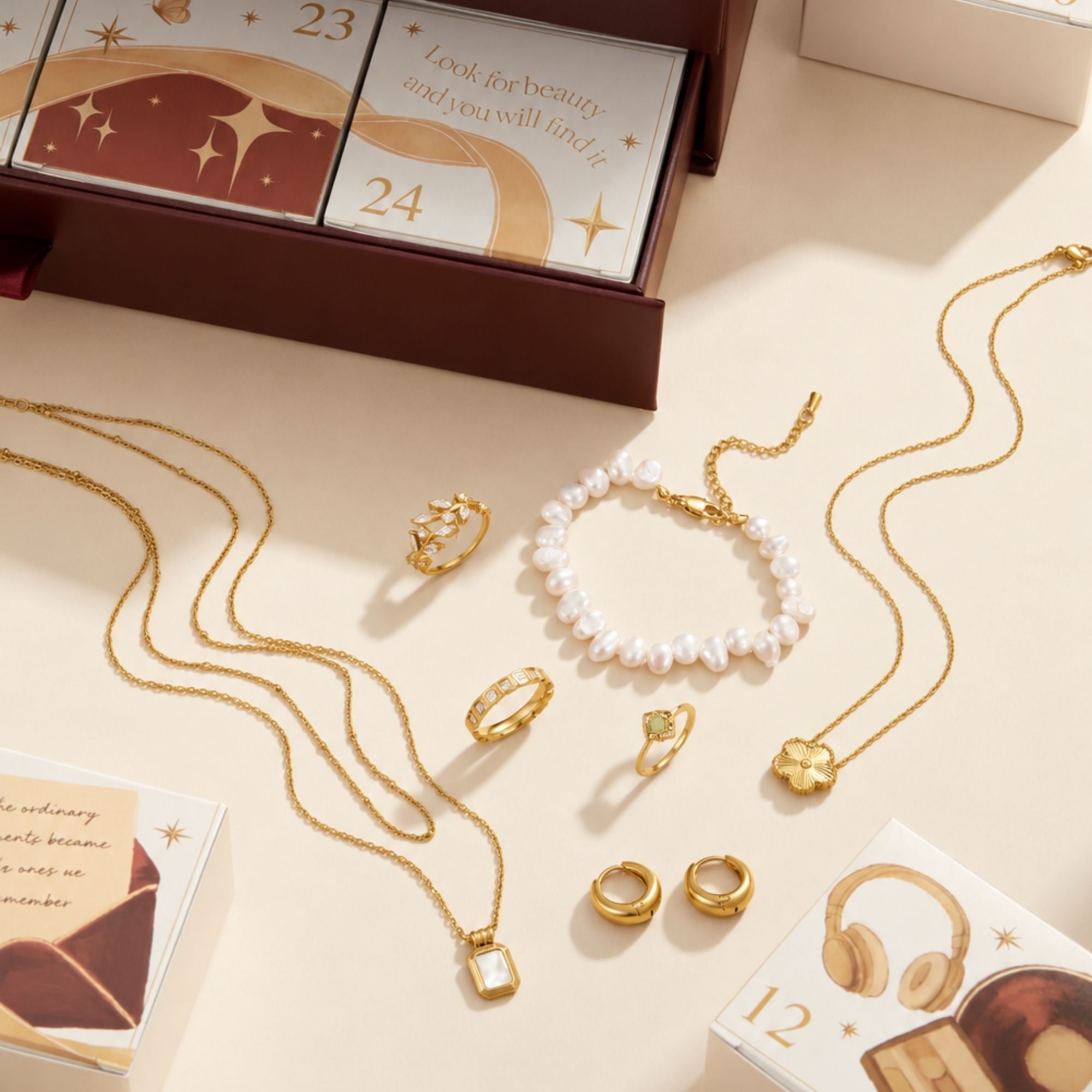 Schmuck-Adventskalender zum Selbstbefüllen – 24 Teile
