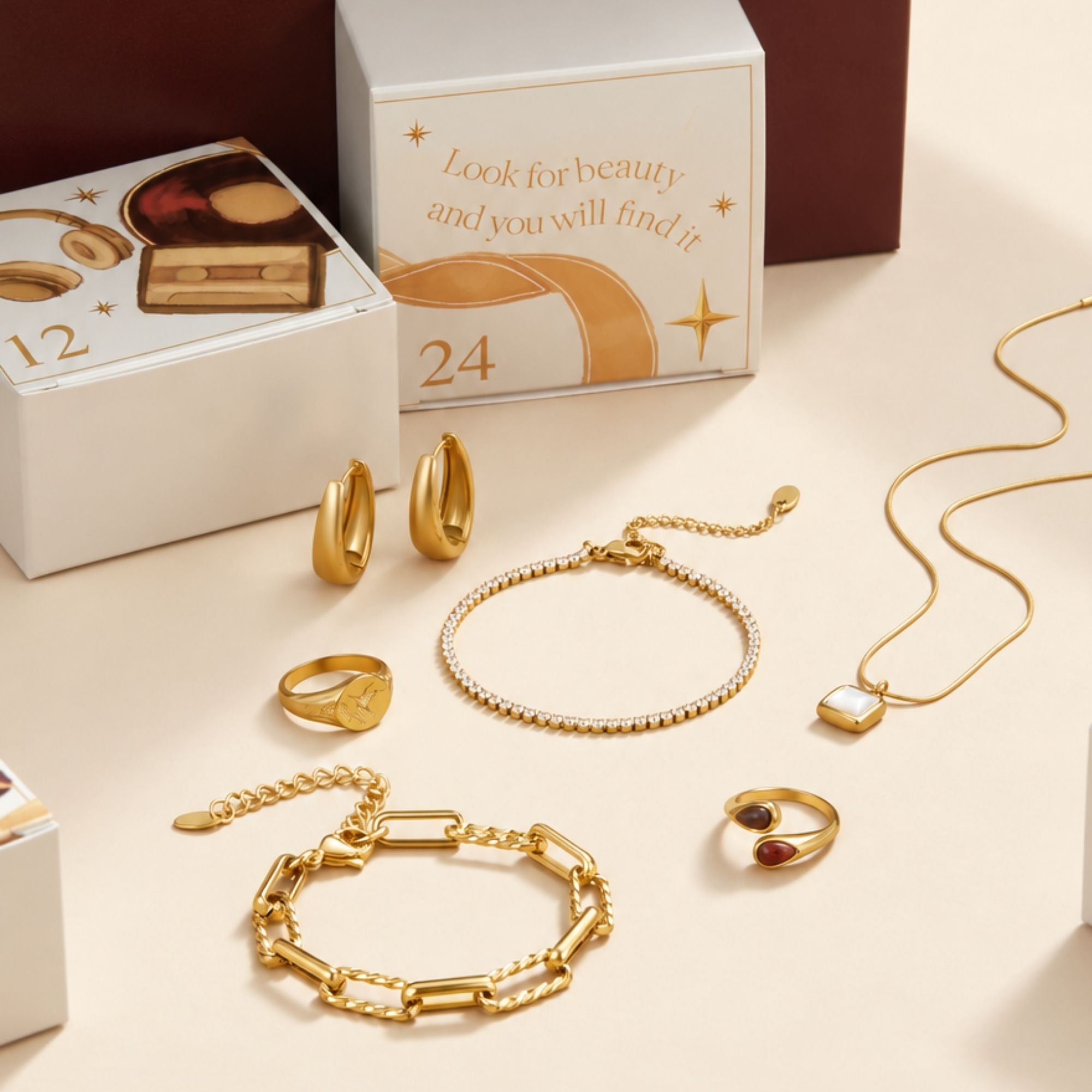 Schmuck-Adventskalender zum Selbstbefüllen – 24 Teile