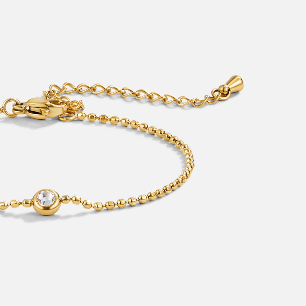 Kristall-Perlenarmband „Aurora“ Gold