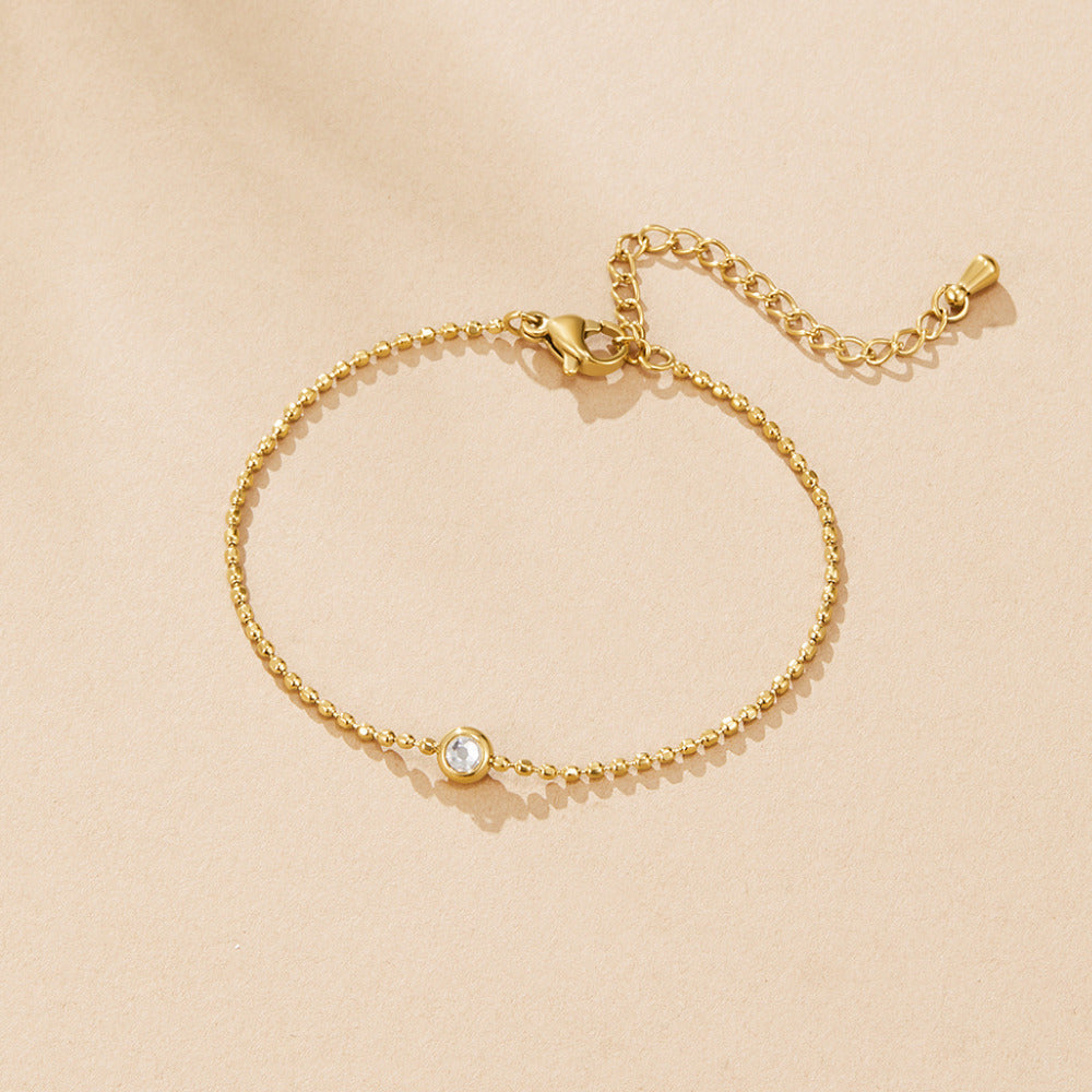 Kristall-Perlenarmband „Aurora“ Gold