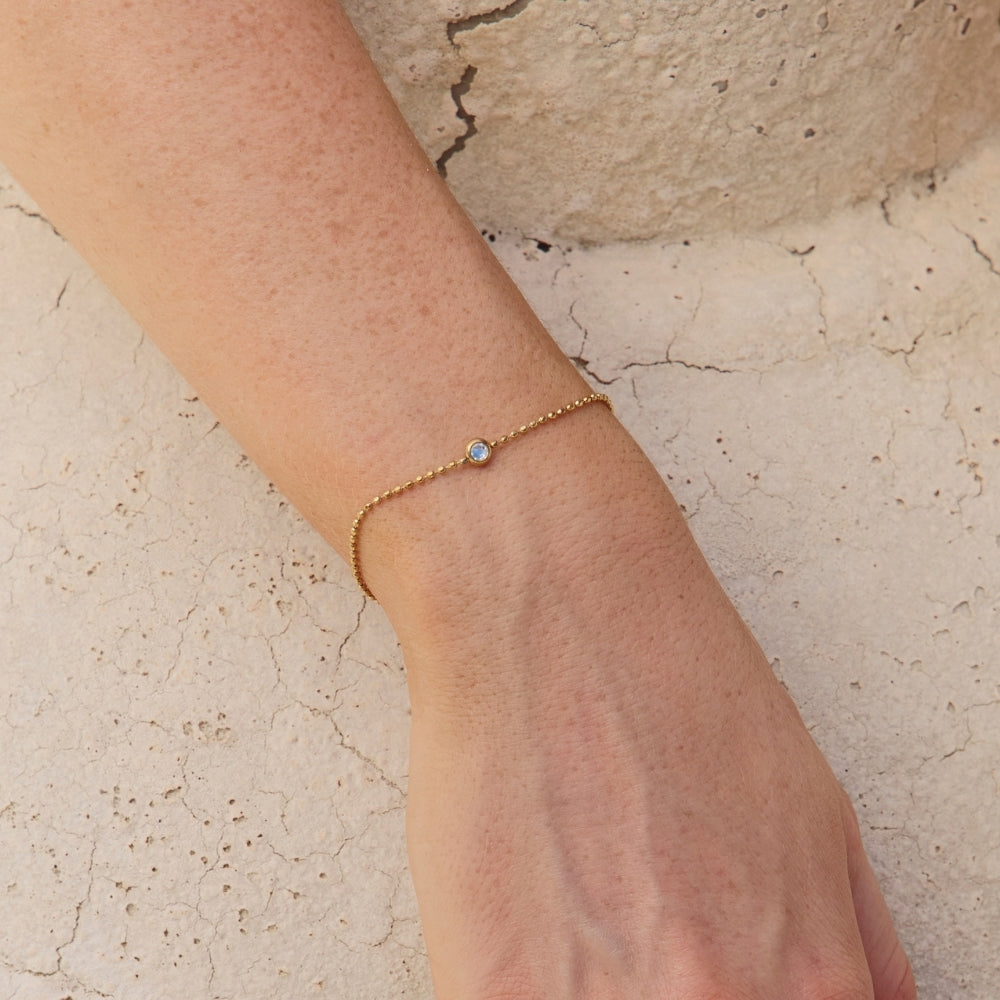 Kristall-Perlenarmband „Aurora“ Gold
