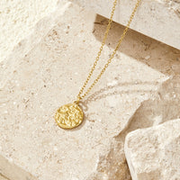 Celeste Gold Disc Necklace