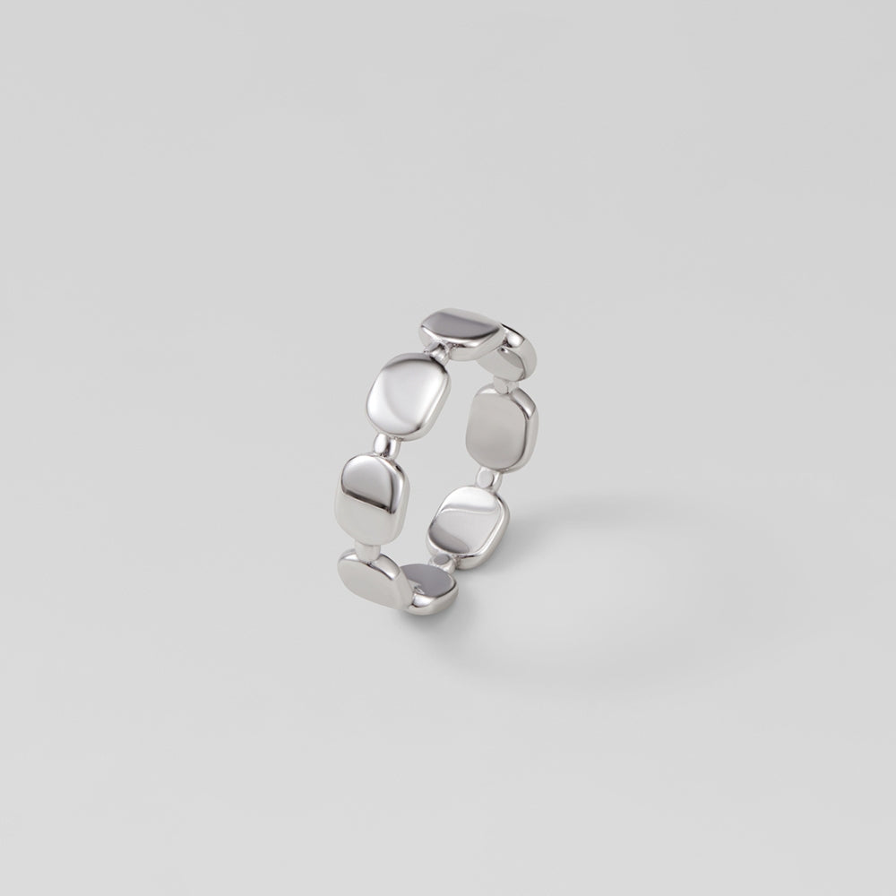 Weißer Sakura-Ring Gold