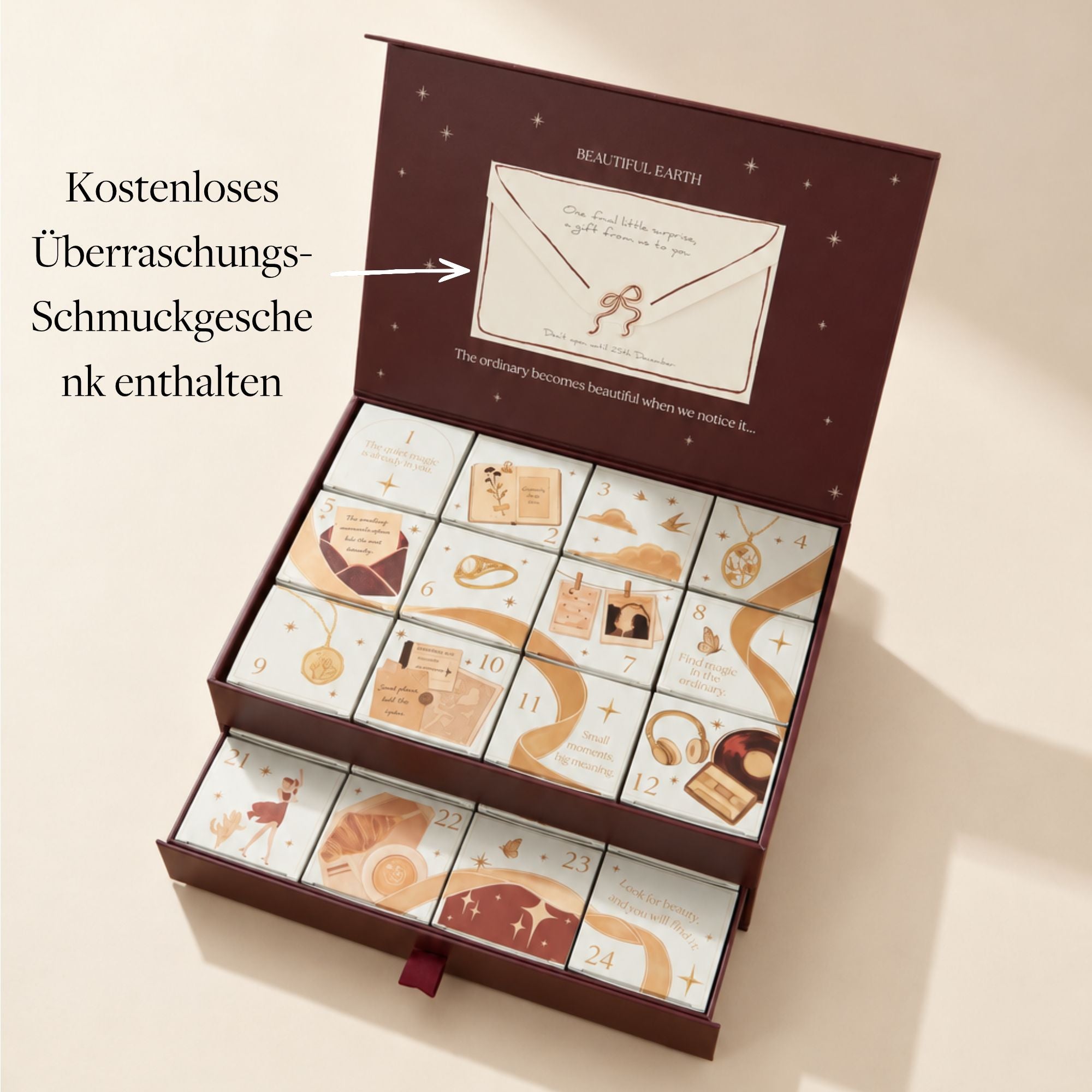 Schmuck-Adventskalender zum Selbstbefüllen – 24 Teile