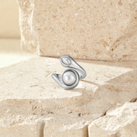Silver Amara Pearl Wrap Ring