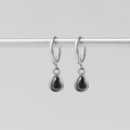 Silver Midnight Teardrop Earrings