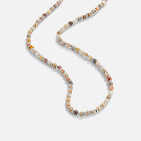 Silver Alashan Stone Bead Necklace