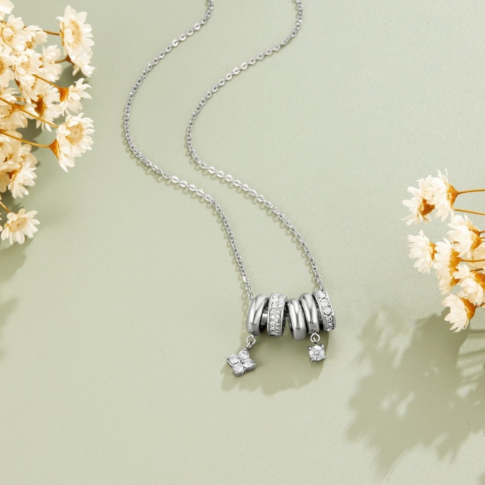 Aurea Silver Ring Pendant Necklace - Beautiful Earth Boutique