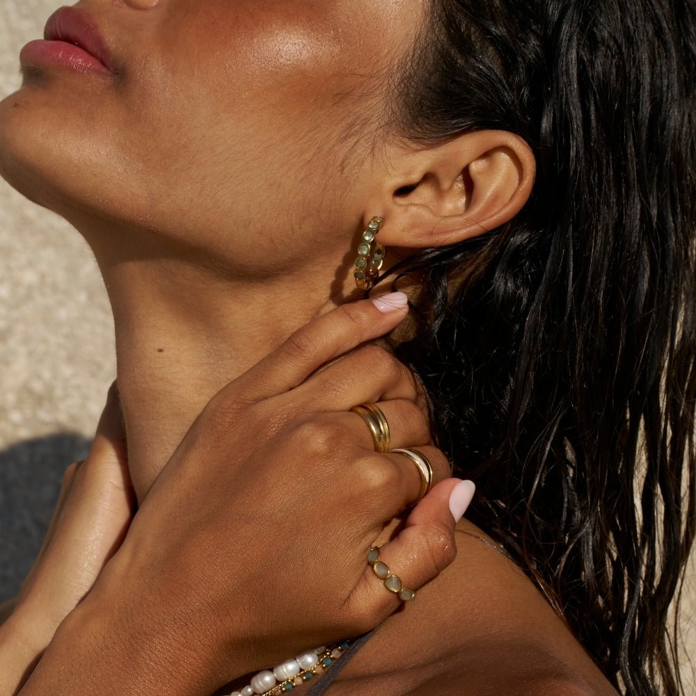 Beaded Arizona Hoop Earrings - Beautiful Earth Boutique