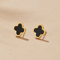 Black Clover Stud Earrings - Beautiful Earth Boutique