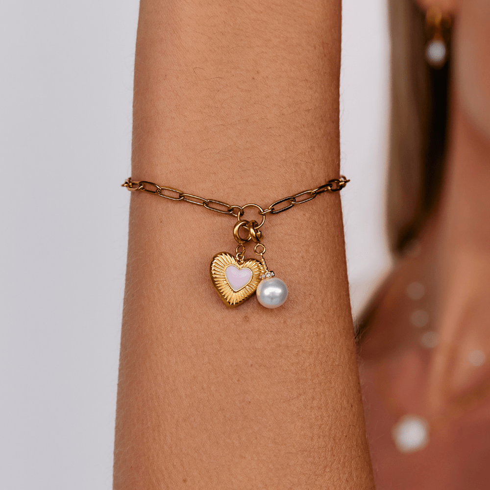 Blush Gold Heart Charm - Beautiful Earth Boutique