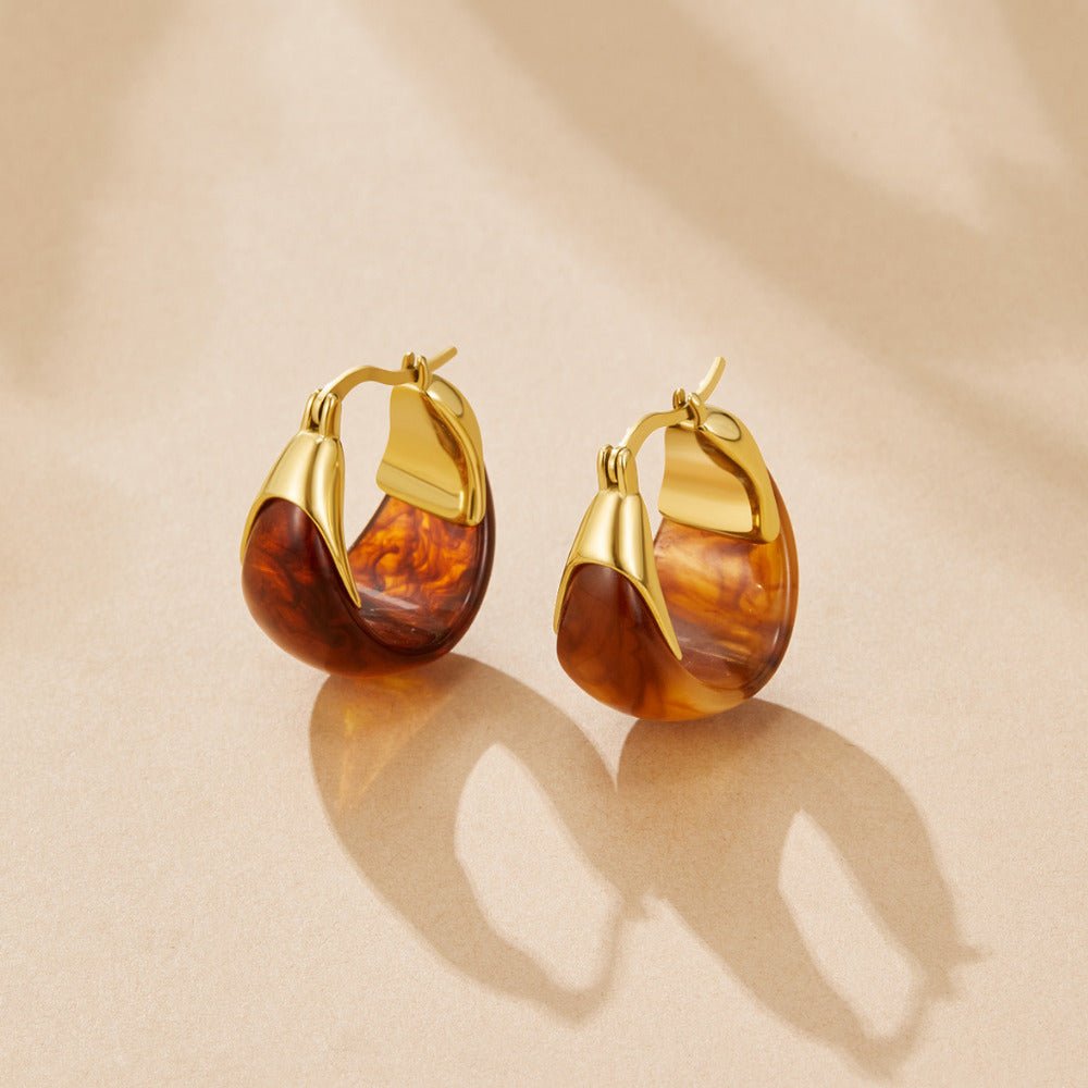 Brown Tahiti Hoop Earrings - Beautiful Earth Boutique