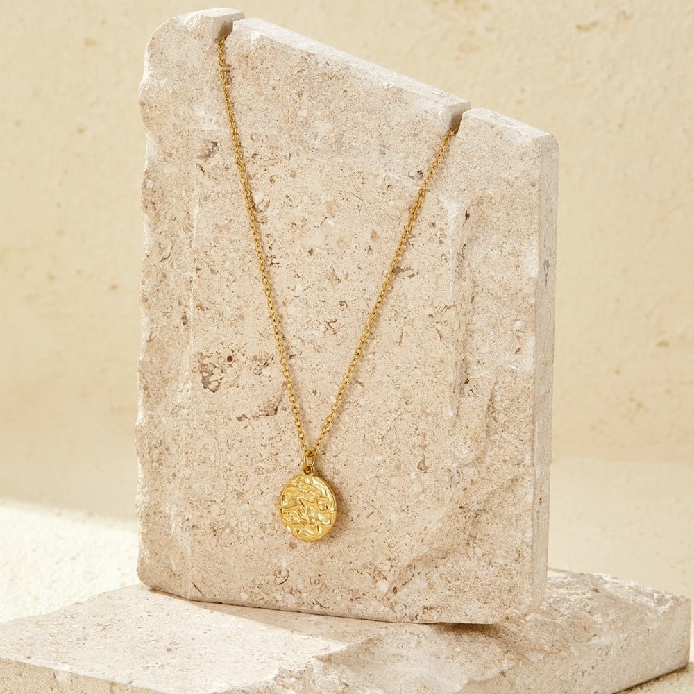 Celeste Gold Disc Necklace - Beautiful Earth Boutique
