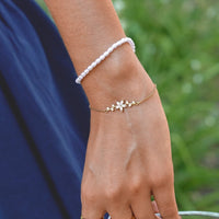 Crystal Flower Gold Bracelet - Beautiful Earth Boutique