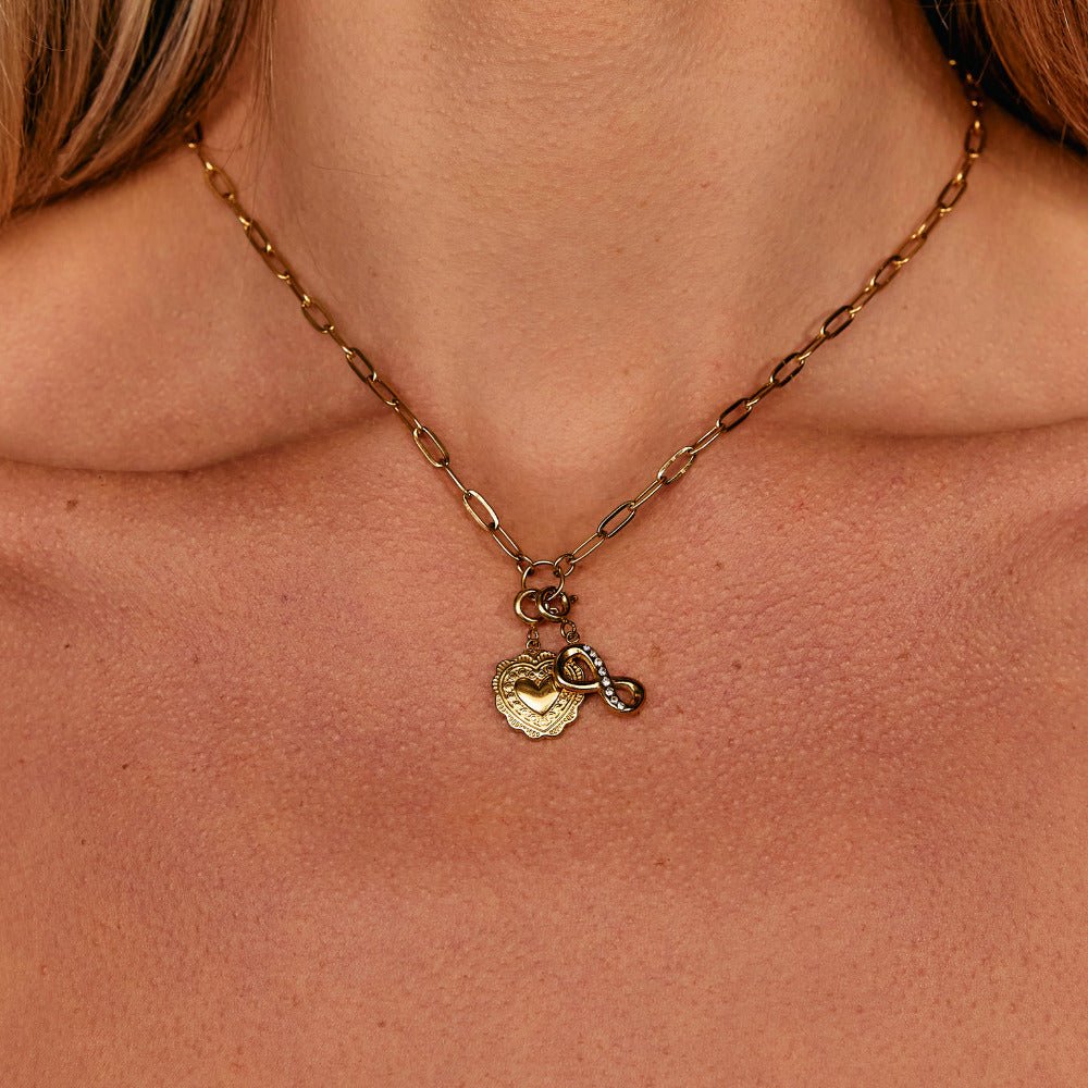 Crystal & Gold Infinity Charm - Beautiful Earth Boutique