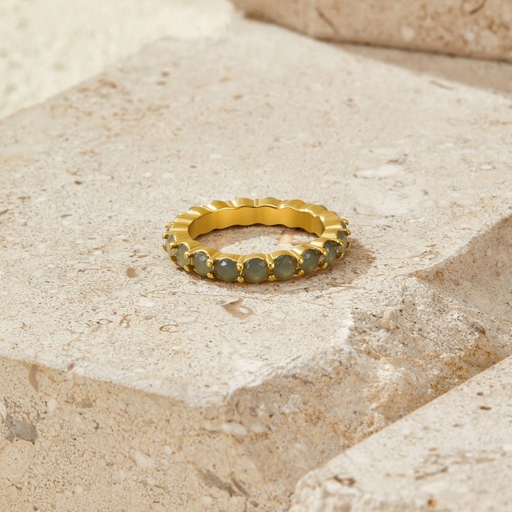 Gold Eternity Moonstone Ring - Beautiful Earth Boutique