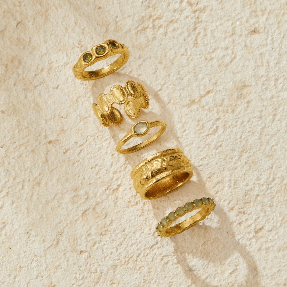 Gold Eternity Moonstone Ring - Beautiful Earth Boutique