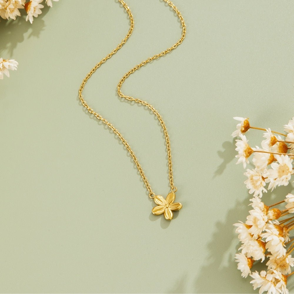 Golden Blossom Pendant Necklace - Beautiful Earth Boutique