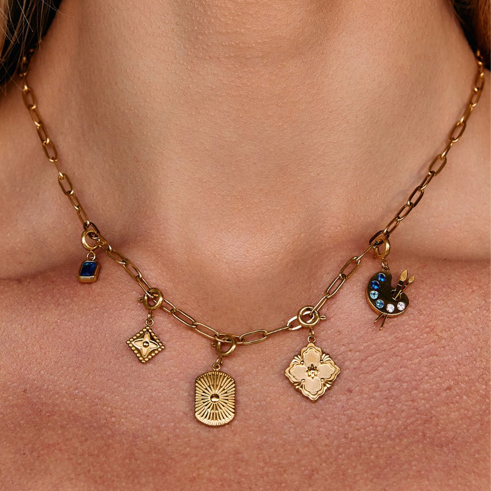 Golden Clover Leaf Charm - Beautiful Earth Boutique