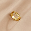 Layered Elowyn Crystal Ring - Beautiful Earth Boutique