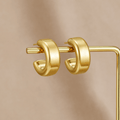 Mari Semi Hoop Earrings - Beautiful Earth Boutique