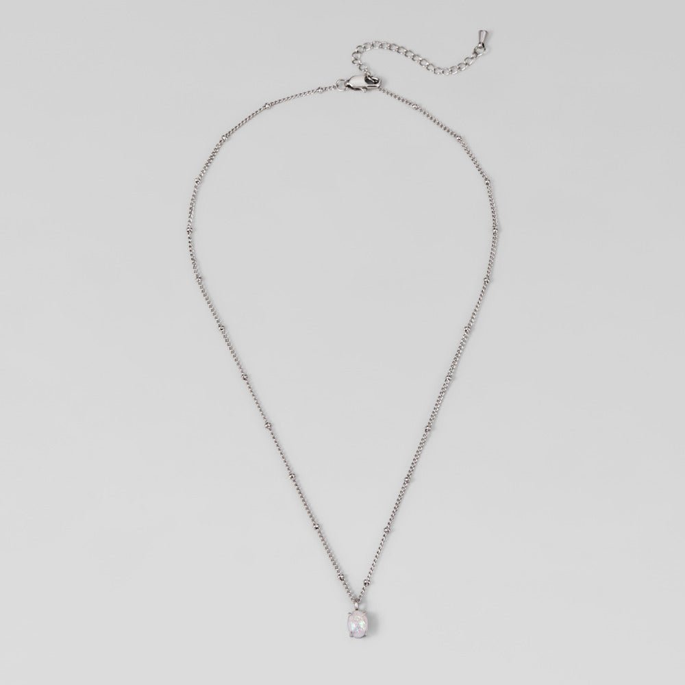 Orea Silver Opal Necklace - Beautiful Earth Boutique