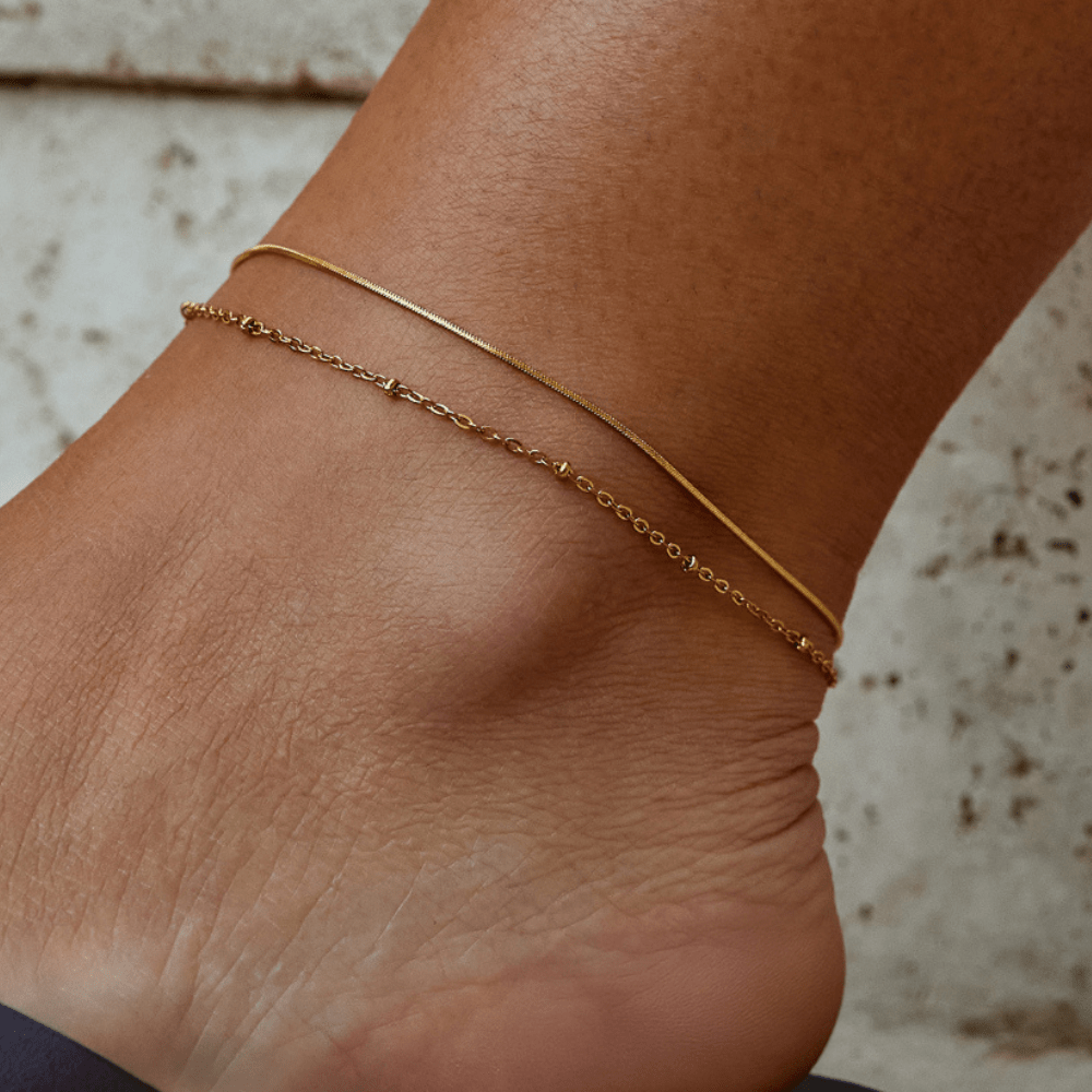 Pia Gold Layered Anklet - Beautiful Earth Boutique