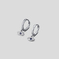 Silver Blue Evil Eye Drop Earrings - Beautiful Earth Boutique