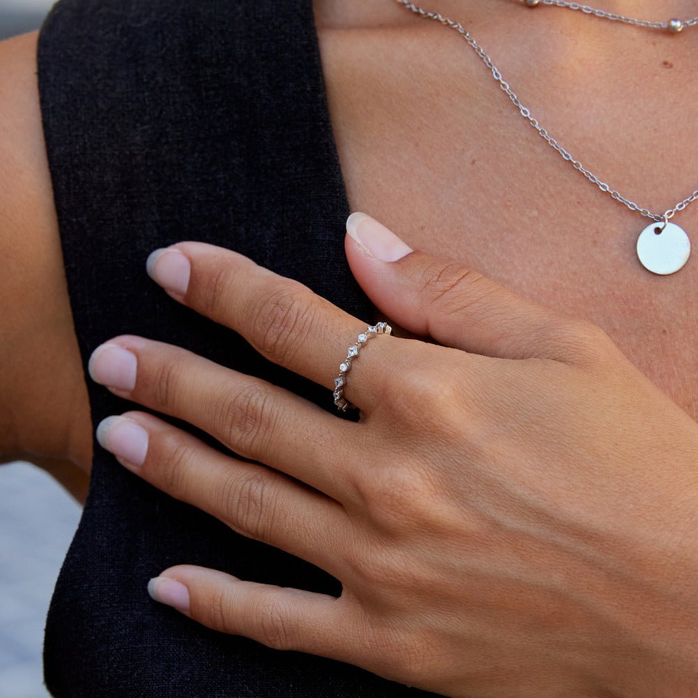 Silver Milana Crystal Ring - Beautiful Earth Boutique