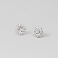 Silver Sunflower Stud Earrings - Beautiful Earth Boutique