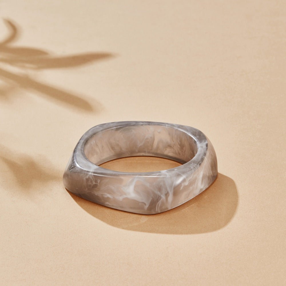 Smoked Grey Swirl Bangle - Beautiful Earth Boutique