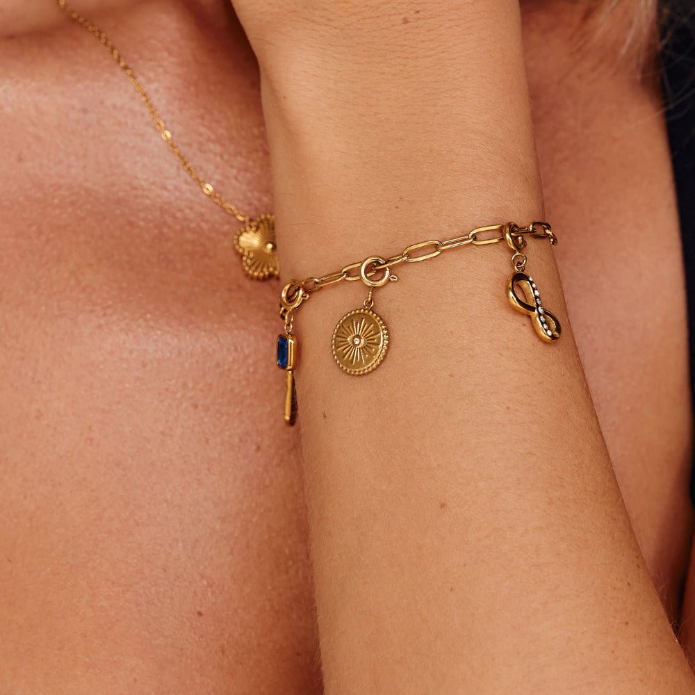 'The Truth' Gold Eye Coin Charm - Beautiful Earth Boutique