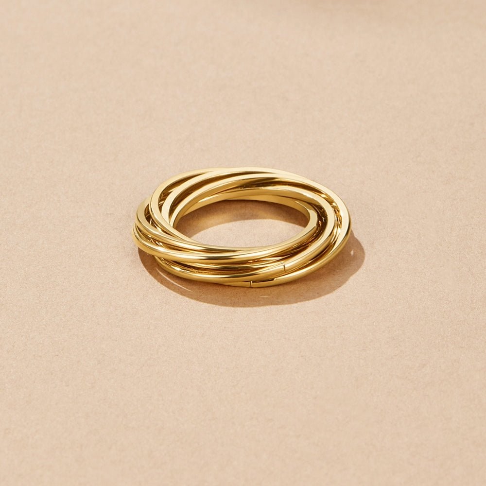 Twisted Mia Gold Ring - Beautiful Earth Boutique