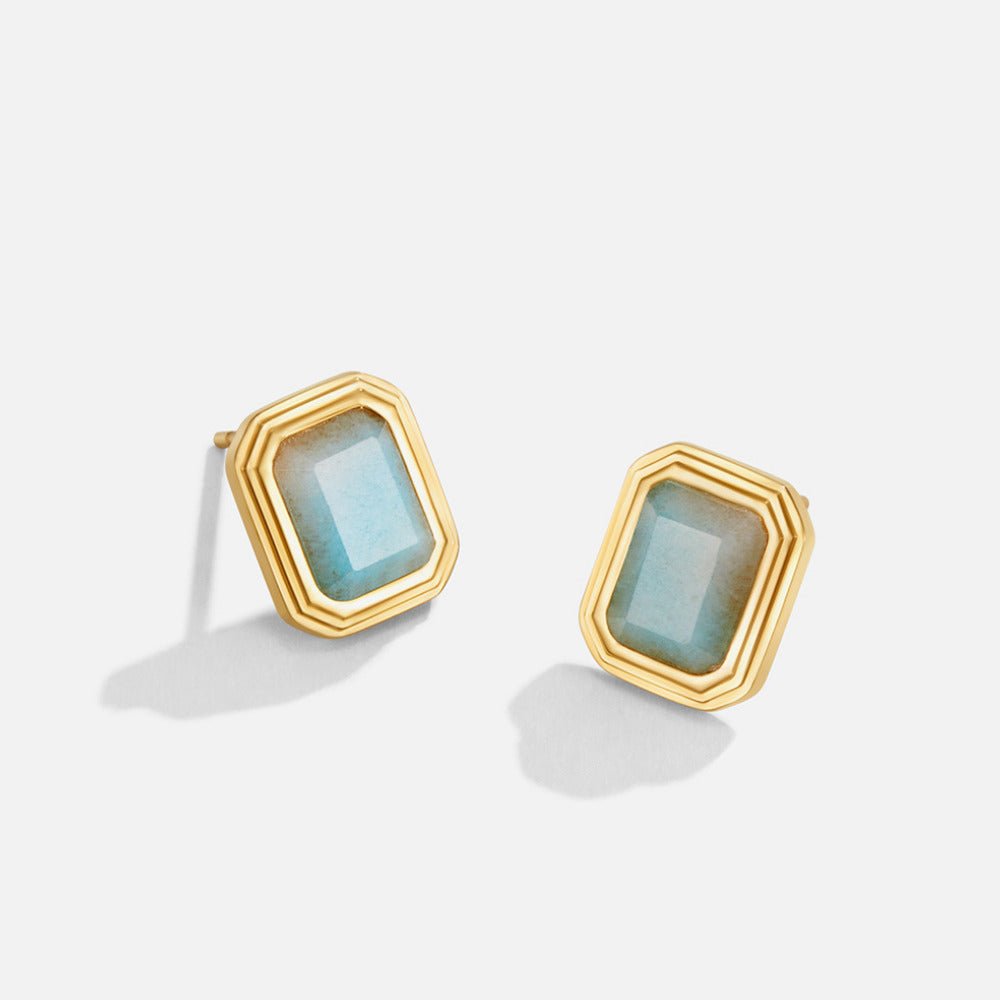 Vana Gold Vintage Stone Earrings - Beautiful Earth Boutique