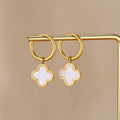 White Clover Hoop Earrings - Beautiful Earth Boutique