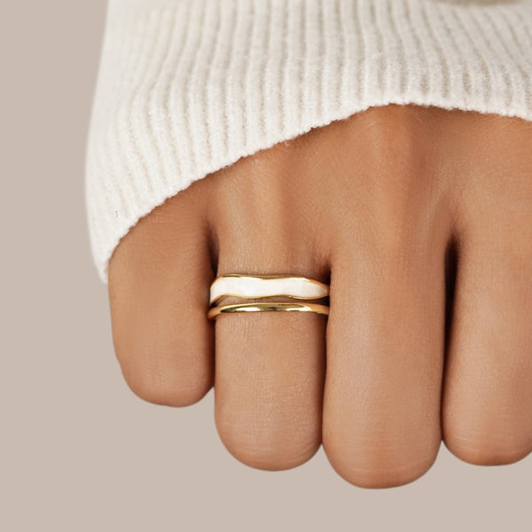 Goldener Stapelring „Sahara“