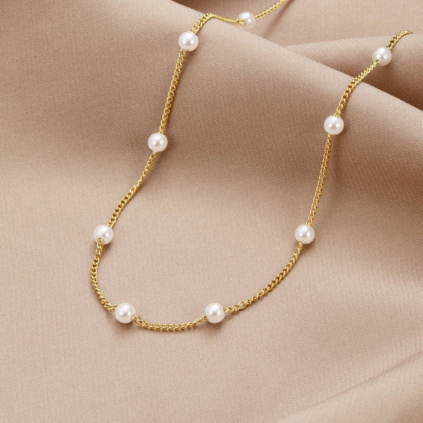 18K Goldkette mit Perle „Nura“